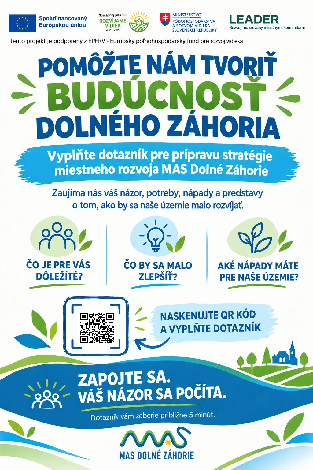 Dotazník MAS Dolné Záhorie – strategický rozvoj územia 2026 – 2029